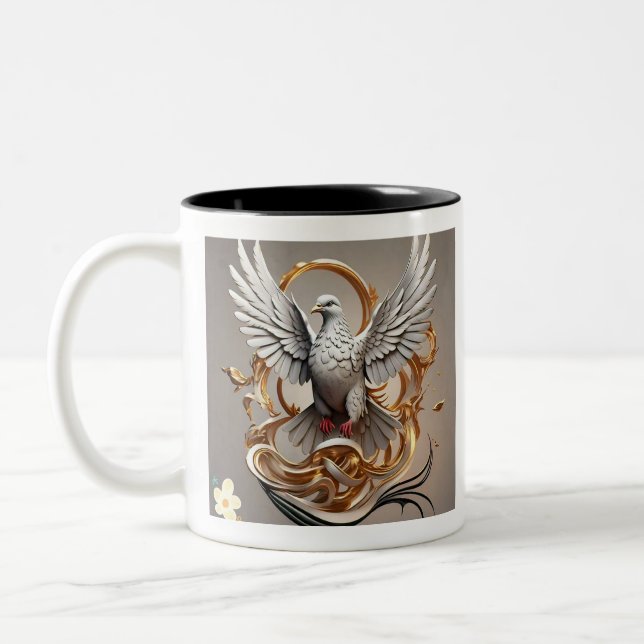 "Shadows to Wings" Two-Tone Coffee Mug (Left)