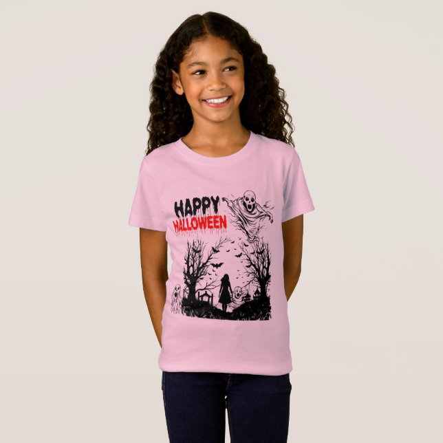 Shadowy Spirits Gathering pale pink T-Shirt (Front Full)