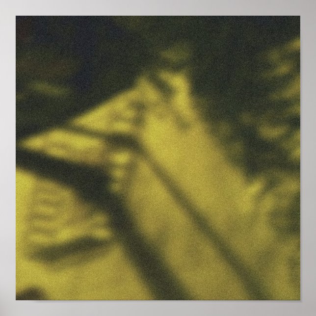 Shadowy Yellow New York City Sidewalk Tree Guard Poster (Front)