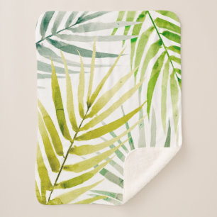 Shady Palms Sherpa Blanket