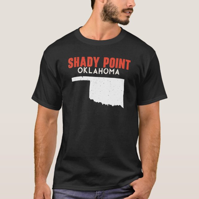 Shady Point USA State America Travel Oklahoman T-Shirt (Front)