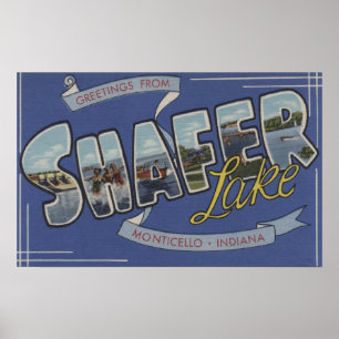 Shafer Lake - Large Letter Scenes Poster