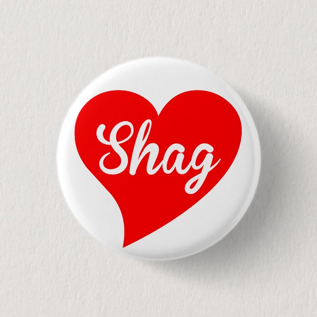 Shag Red Heart 3 Cm Round Badge (Front)