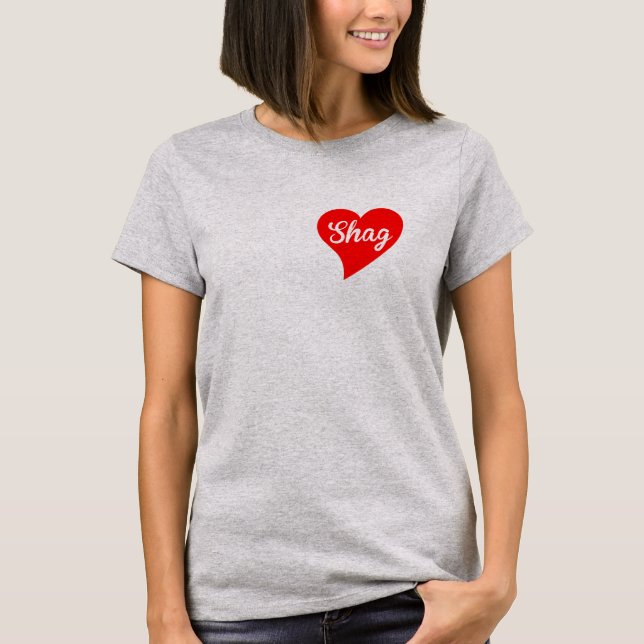 Shag Red Heart T-Shirt (Front)