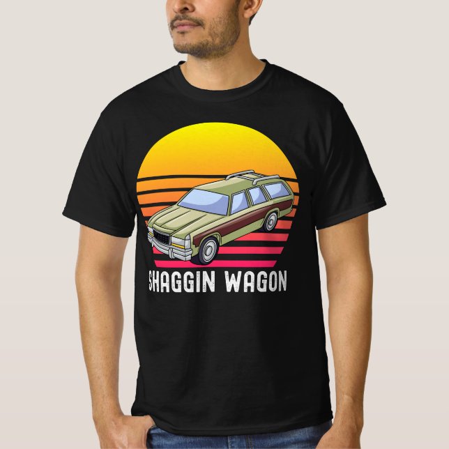 Shaggin Wagon Vintage Station Wagon T-Shirt (Front)