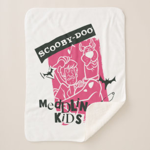 Shaggy and Scooby-Doo Meddling Kids Punk Outline Sherpa Blanket
