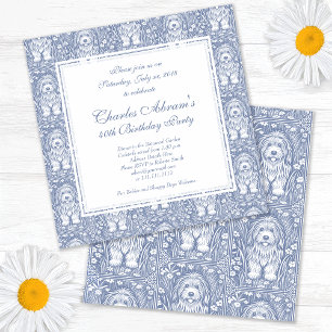 Shaggy Dog Birthday Party Pets Welcome Invitation