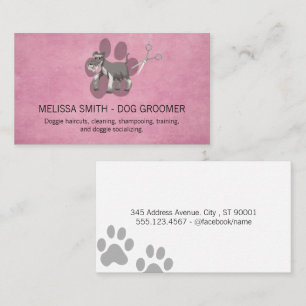 Shaggy Dog Groomer Business Card
