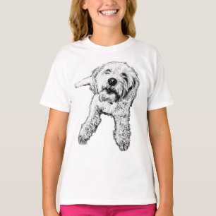  Shaggy Dog Lying Down Black And White Shirt
