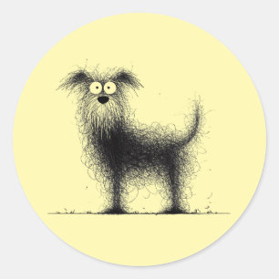 Shaggy dog - Scruffy Doodle Dog Classic Round Sticker