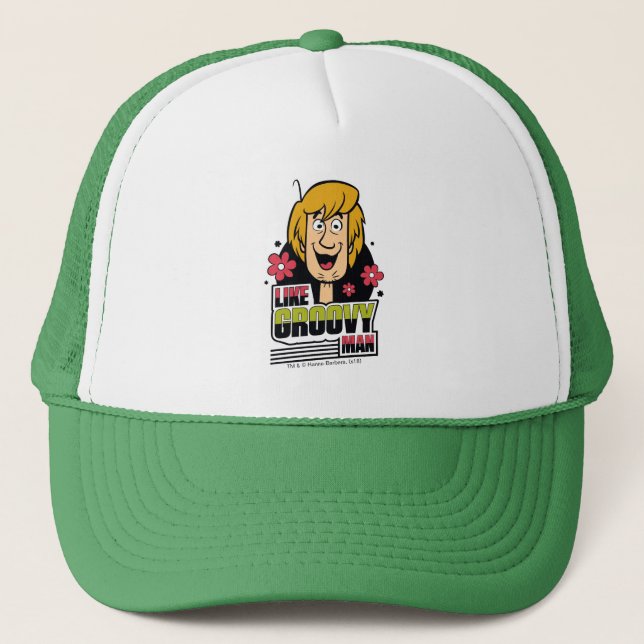 Shaggy "Like Groovy Man" Graphic Trucker Hat (Front)