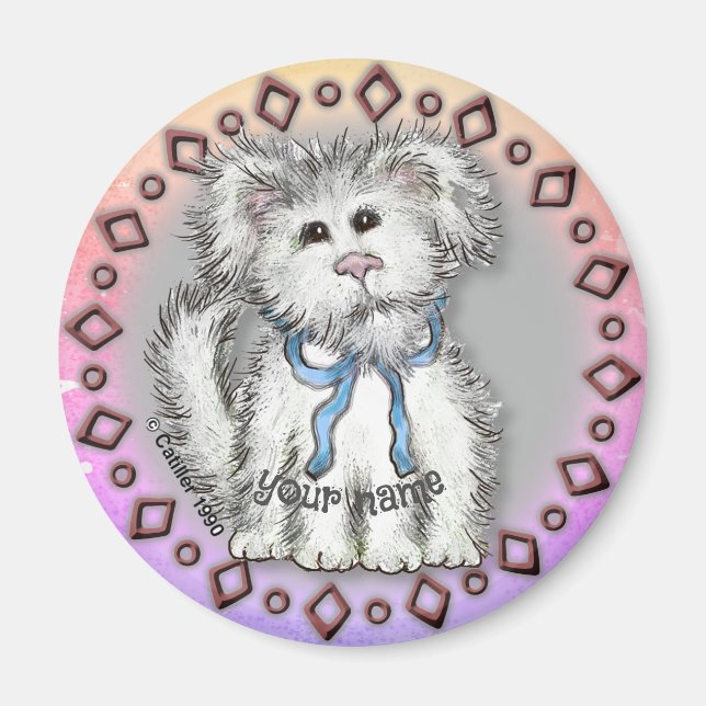 Shaggy Puppy Dog    Magnet (Front)