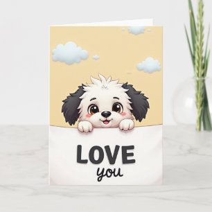 Shaggy Puppy Love You Card