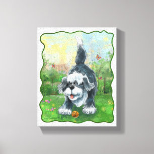 Shaggy Sheep Dog Canvas Print