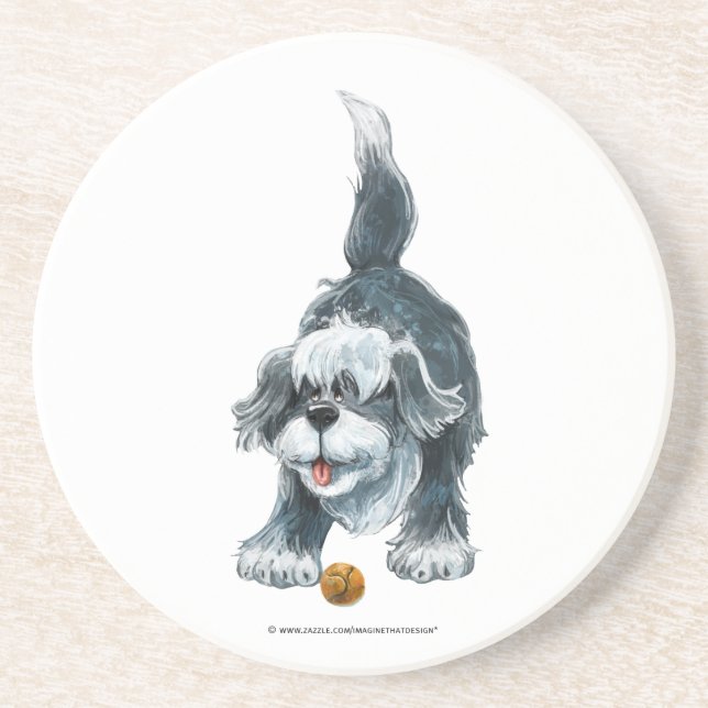 Shaggy Sheep Dog Coaster (Front)