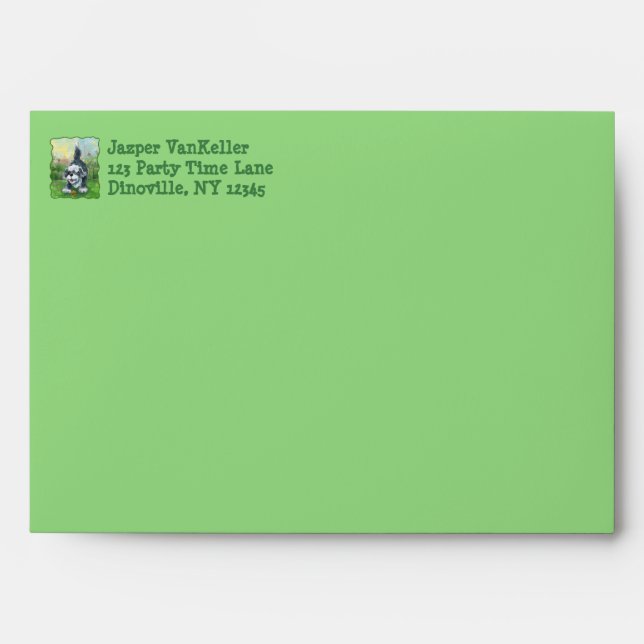 Shaggy Sheep Dog Party Centre Envelope (Front)
