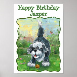Shaggy Sheep Dog Party Centre Poster