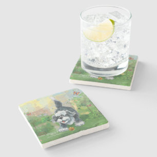 Shaggy Sheep Dog Stone Coaster