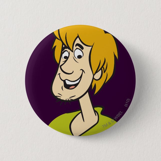 Shaggy Smiling 6 Cm Round Badge (Front)