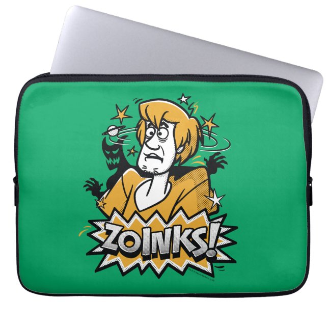 Shaggy "Zoinks!" Halftone Graphic Laptop Sleeve (Front)