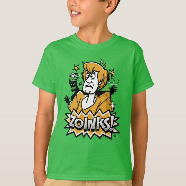 Shaggy "Zoinks!" Halftone Graphic T-Shirt (Front)