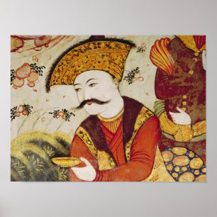 Shah Abbas I and a Courtier offering Poster