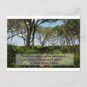 Shah Rukh Khan Quote- Walk on With Hope.... Postcard