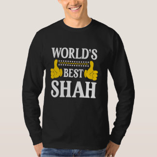 Shah Surname Funny Team Family Last Name World's B T-Shirt