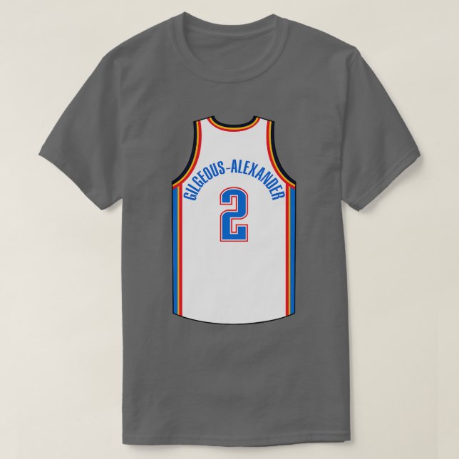 Shai GilgeousAlexander Oklahoma City Jersey Qiangy T-Shirt (Design Front)