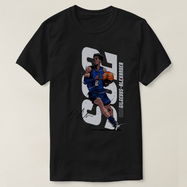 Shai GilgeousAlexander Oklahoma City Vertical T-Shirt (Design Front)