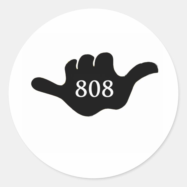 Shaka 808 classic round sticker (Front)