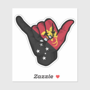 Shaka Hand Papua Flag Good Vibes Sticker
