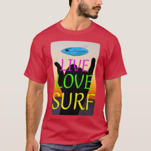 Shaka hand retro surfing shaka design cool nature  T-Shirt