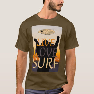 Shaka hand retro surfing shaka design cool nature  T-Shirt