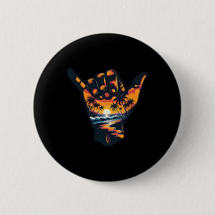 Shaka Hand Sign Aloha Surfing Surf Summer Vacation 6 Cm Round Badge