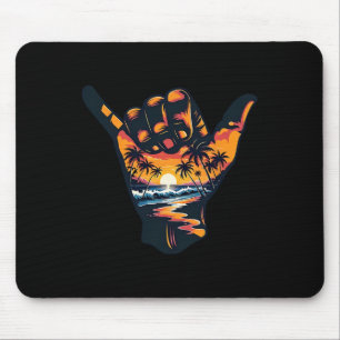Shaka Hand Sign Aloha Surfing Surf Summer Vacation Mouse Pad