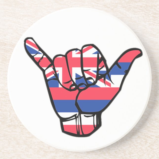 Shaka Hawaii Flag Coaster (Front)
