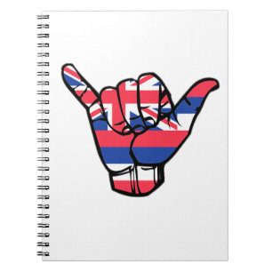 Shaka Hawaii Flag Notebook