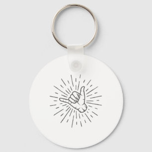 Shaka Hawaii Surf Dude Apparel Surfing Hand Sign Key Ring