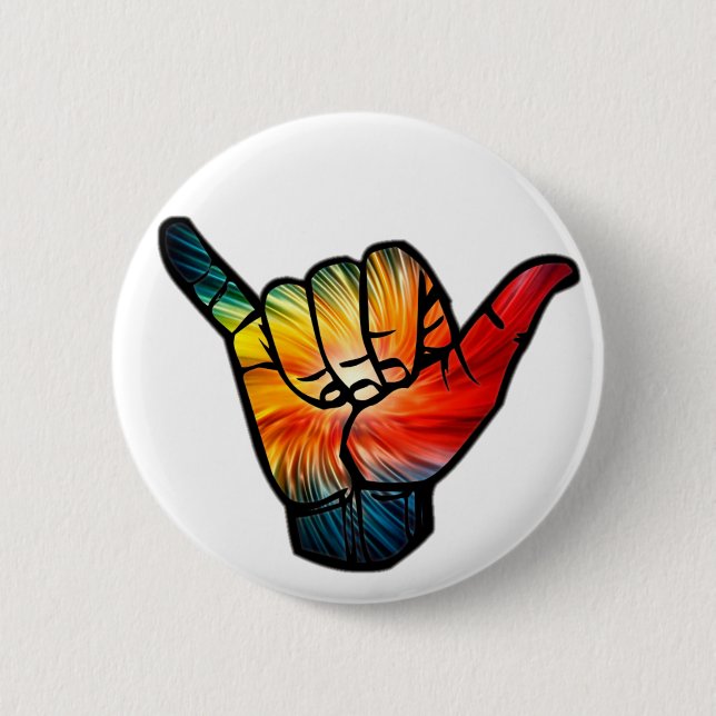 Shaka Rainbow 6 Cm Round Badge (Front)