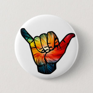 Shaka Rainbow 6 Cm Round Badge