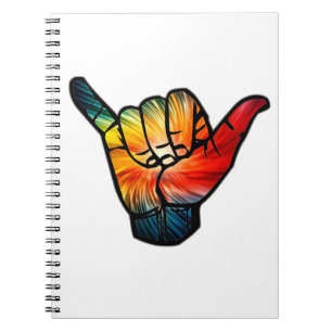 Shaka Rainbow Spiral Notebook