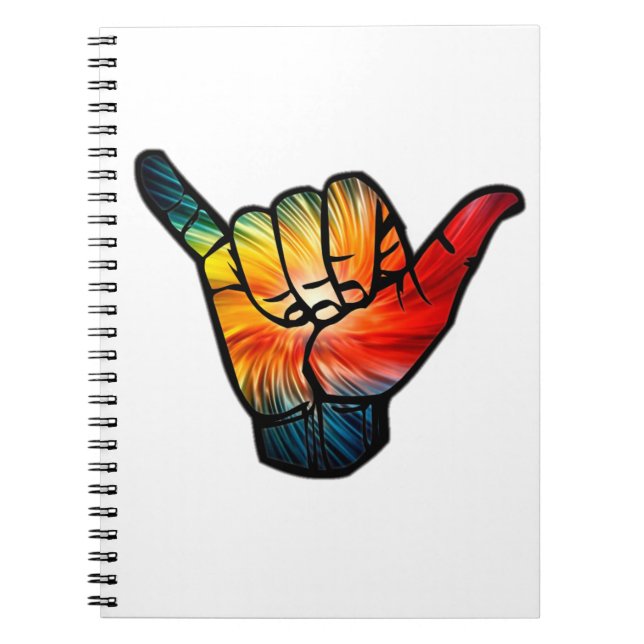 Shaka Rainbow Spiral Notebook (Front)
