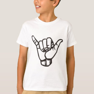Shaka Sign Hang Good Vibes Retro Loose Hawaii Surf T-Shirt