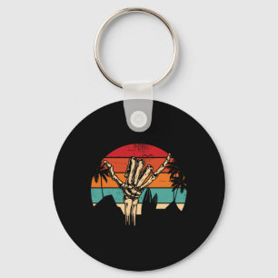 Shaka Sign Vintage Skeleton Hand - Surfing And Sur Key Ring