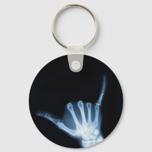 Shaka Sign X-Ray (Hang Loose) Key Ring