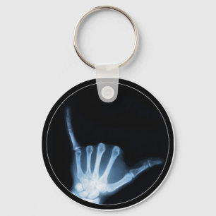Shaka Sign X-Ray (Hang Loose) Key Ring