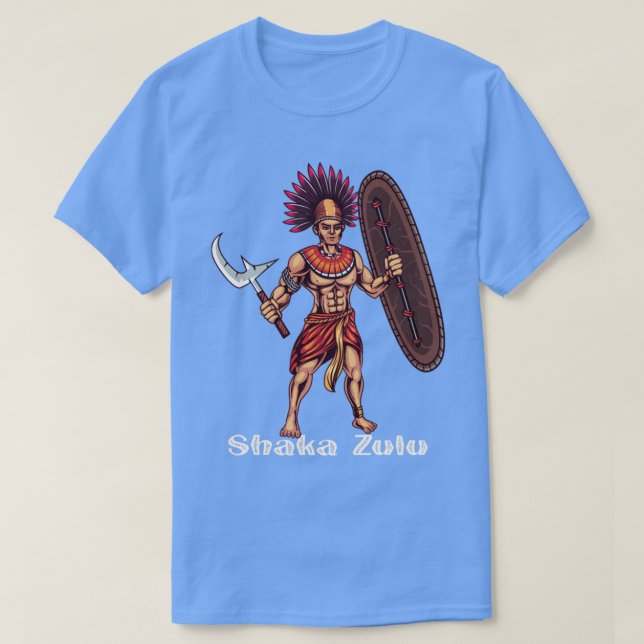 Shaka Zulu African Warrior Leader African King Jun T-Shirt (Design Front)