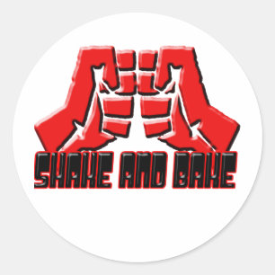 SHAKE AND BAKE CLASSIC ROUND STICKER