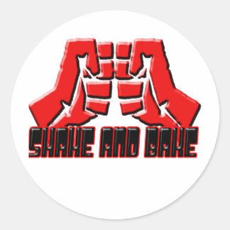 SHAKE AND BAKE CLASSIC ROUND STICKER